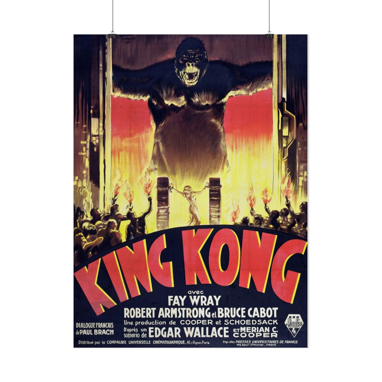 Poster Vintage King Kong French Movie Poster