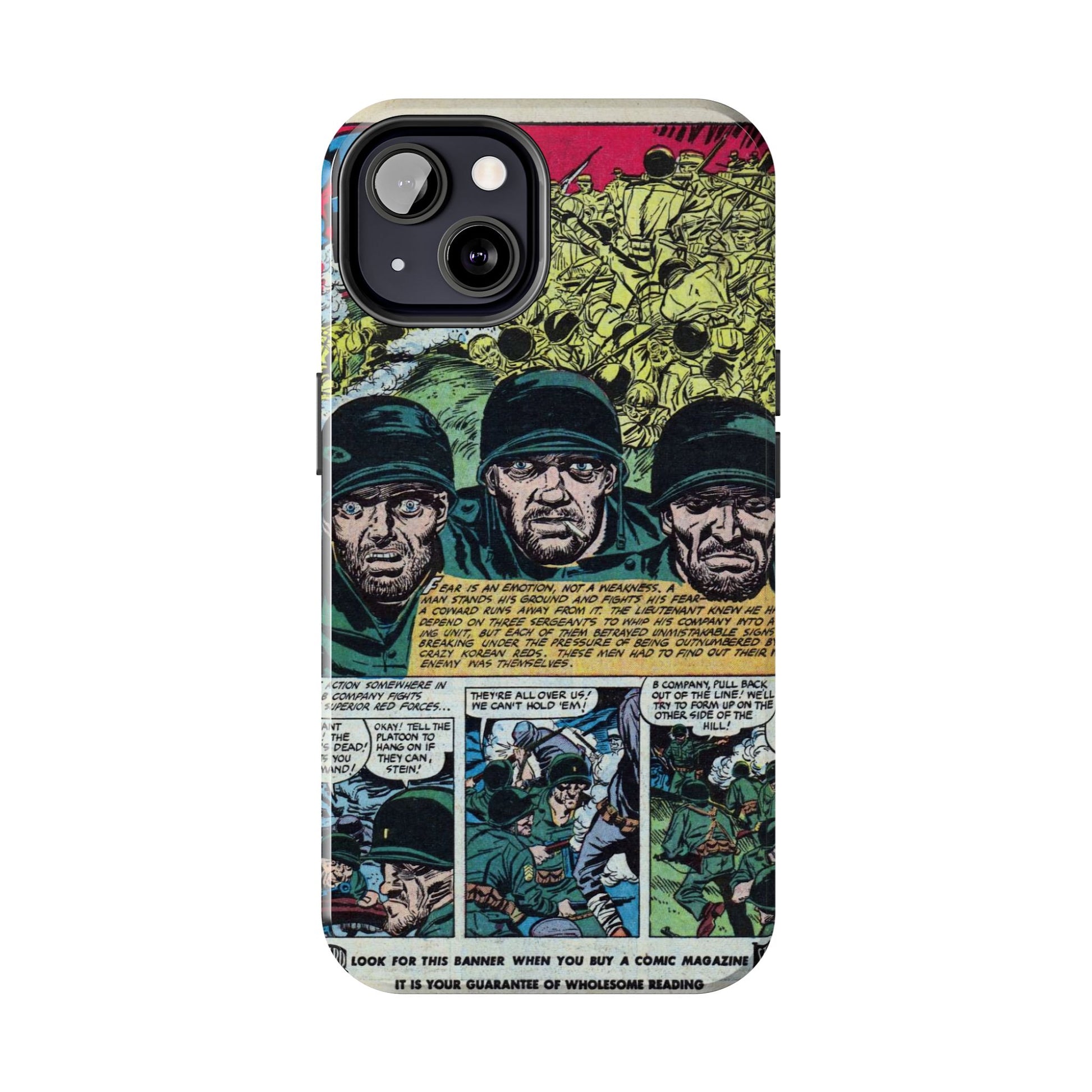 Vintage Military Comic-Inspired Phone Case - Old School Male 