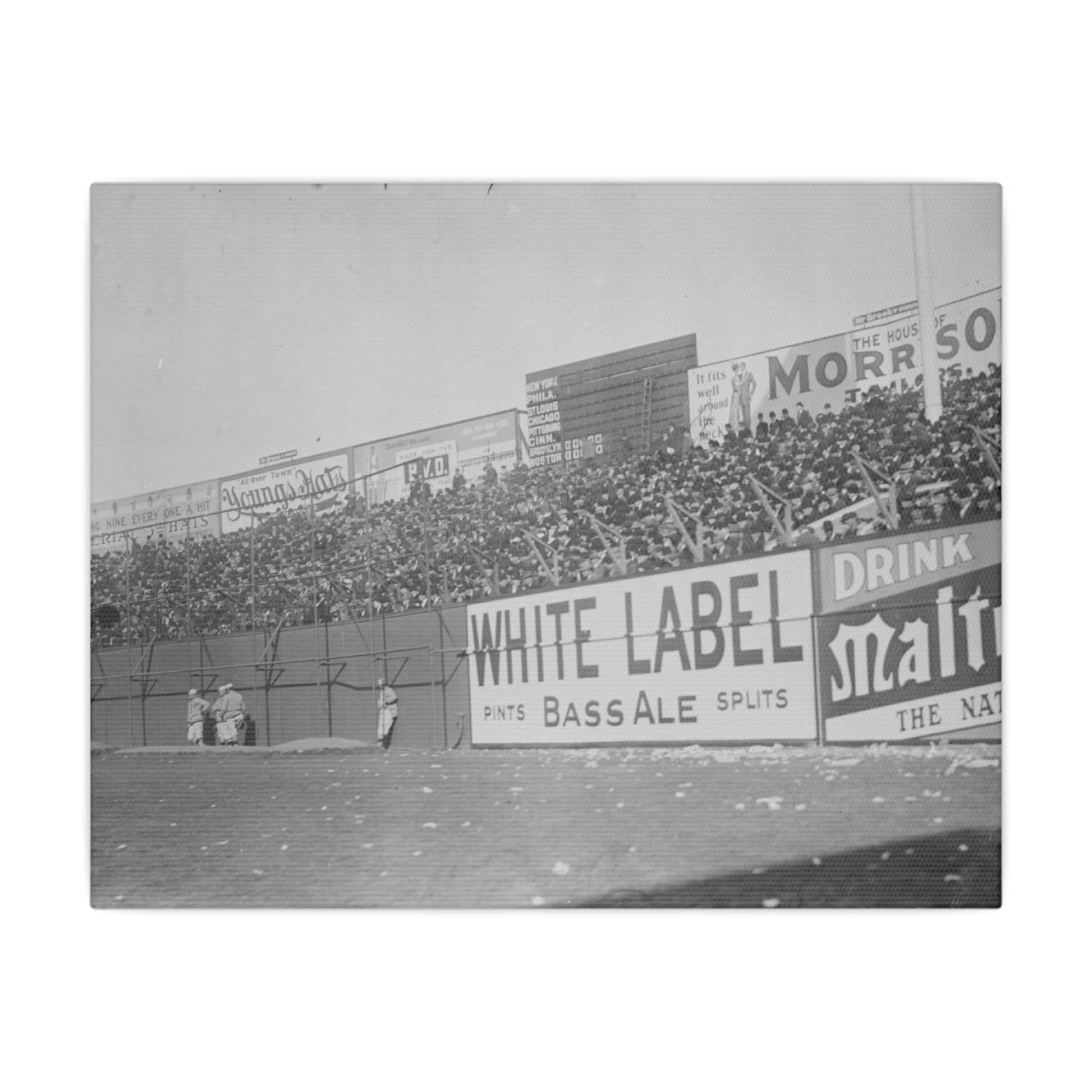 Vintage Bleachers at the Polo Grounds in NYC Canvas Print - Old School Male 