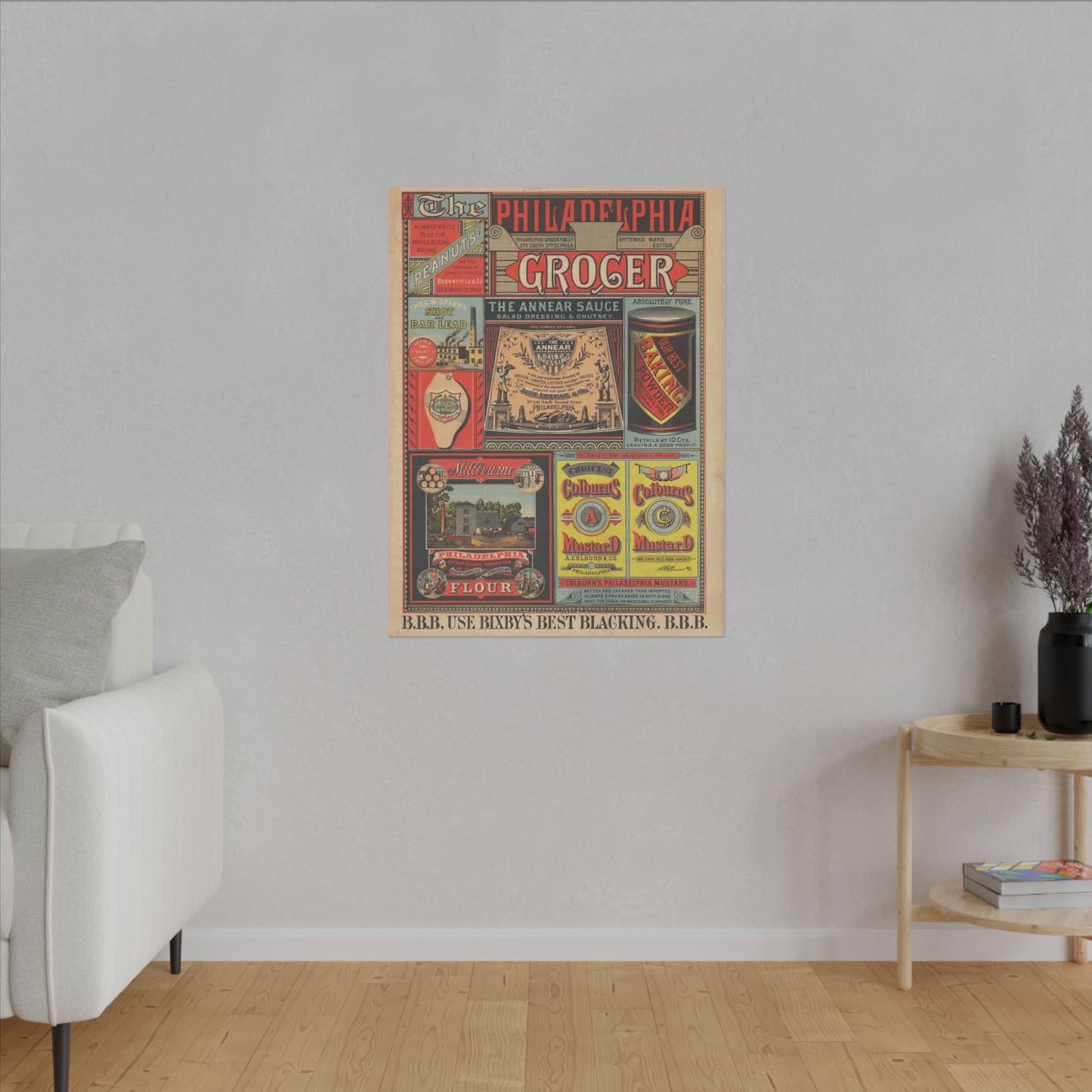 Vintage Grocery Store Canvas Art Print