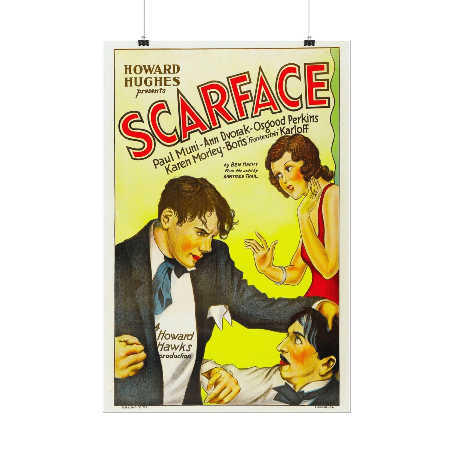 Movie Poster Rolled Posters - Retro Original Scarface Film