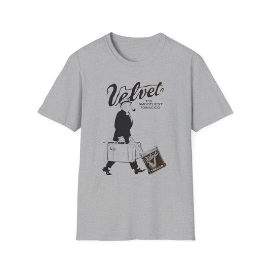 Vintage Velvet Tobacco Ad Unisex T-Shirt - Retro Style, 100% Soft Cotton, Classic Fit