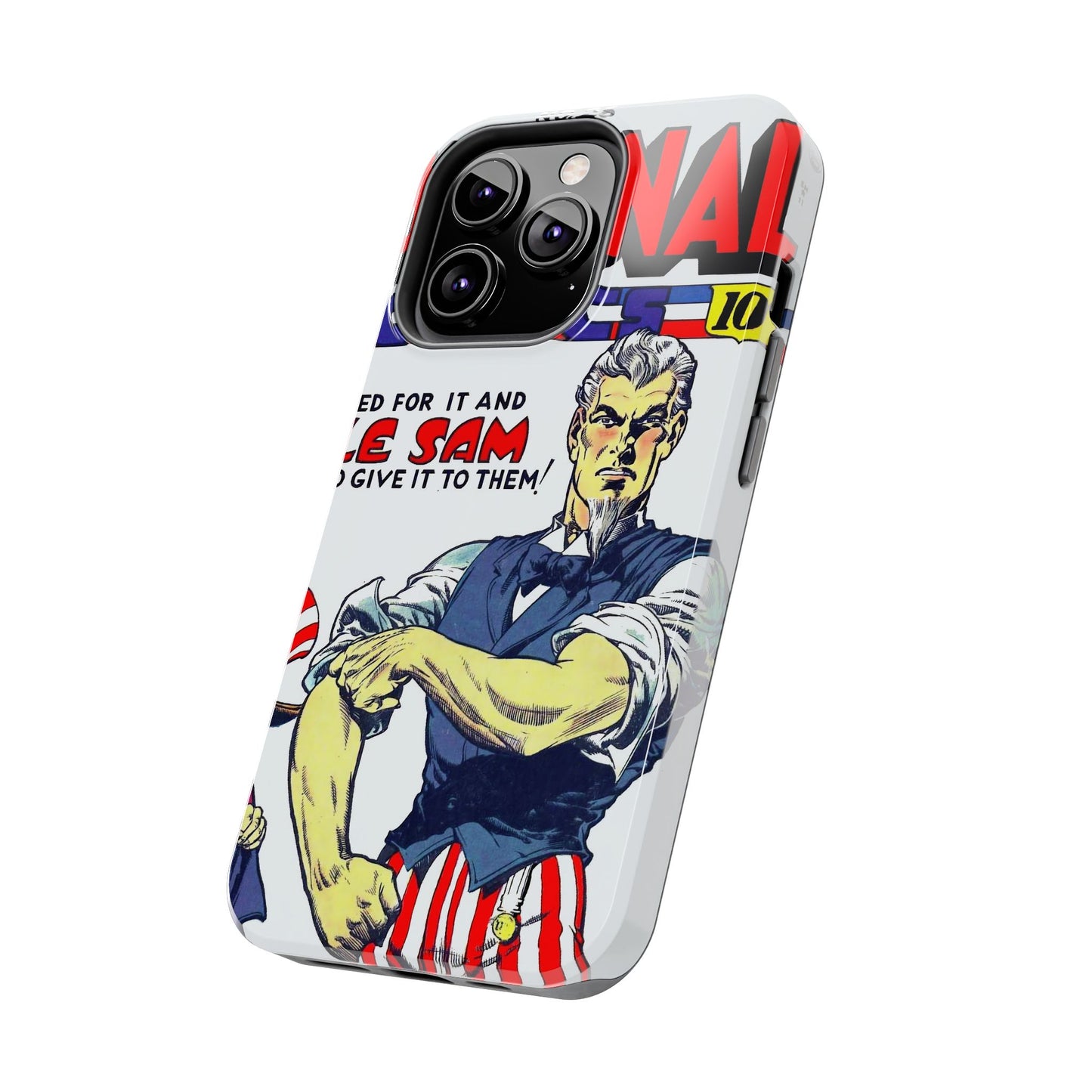 Vintage Comic Art Durable Phone Cases - Old School Male 