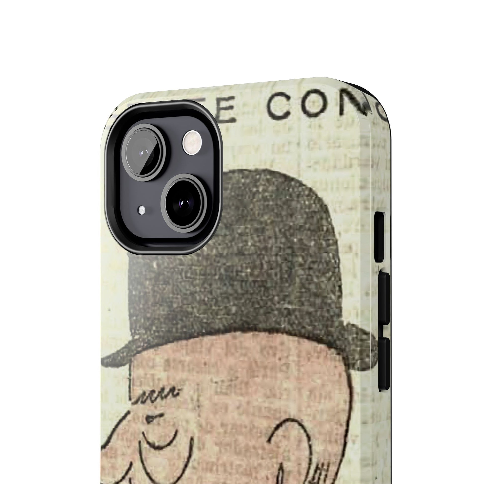 Dapper Gent in Bowler Hat Phone Case - Old School Male 