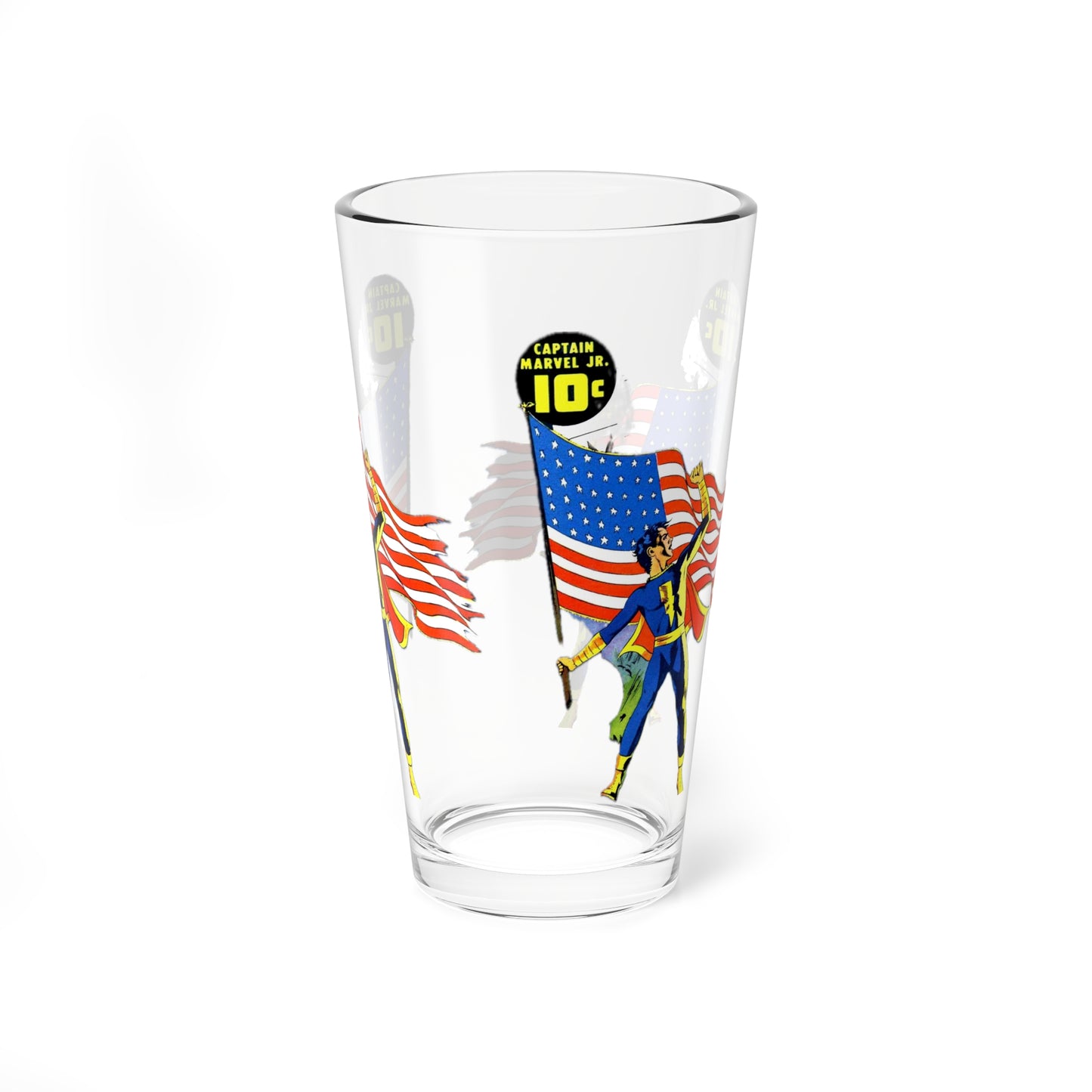 Captain Marvel Jr. 16oz Shaker and Serving Glass