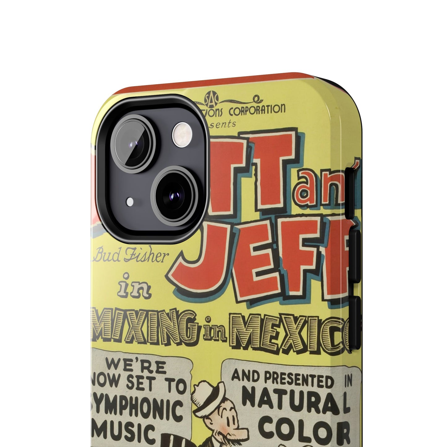 Durable Mutt and Jeff Phone Protection Cases - Old School Male 