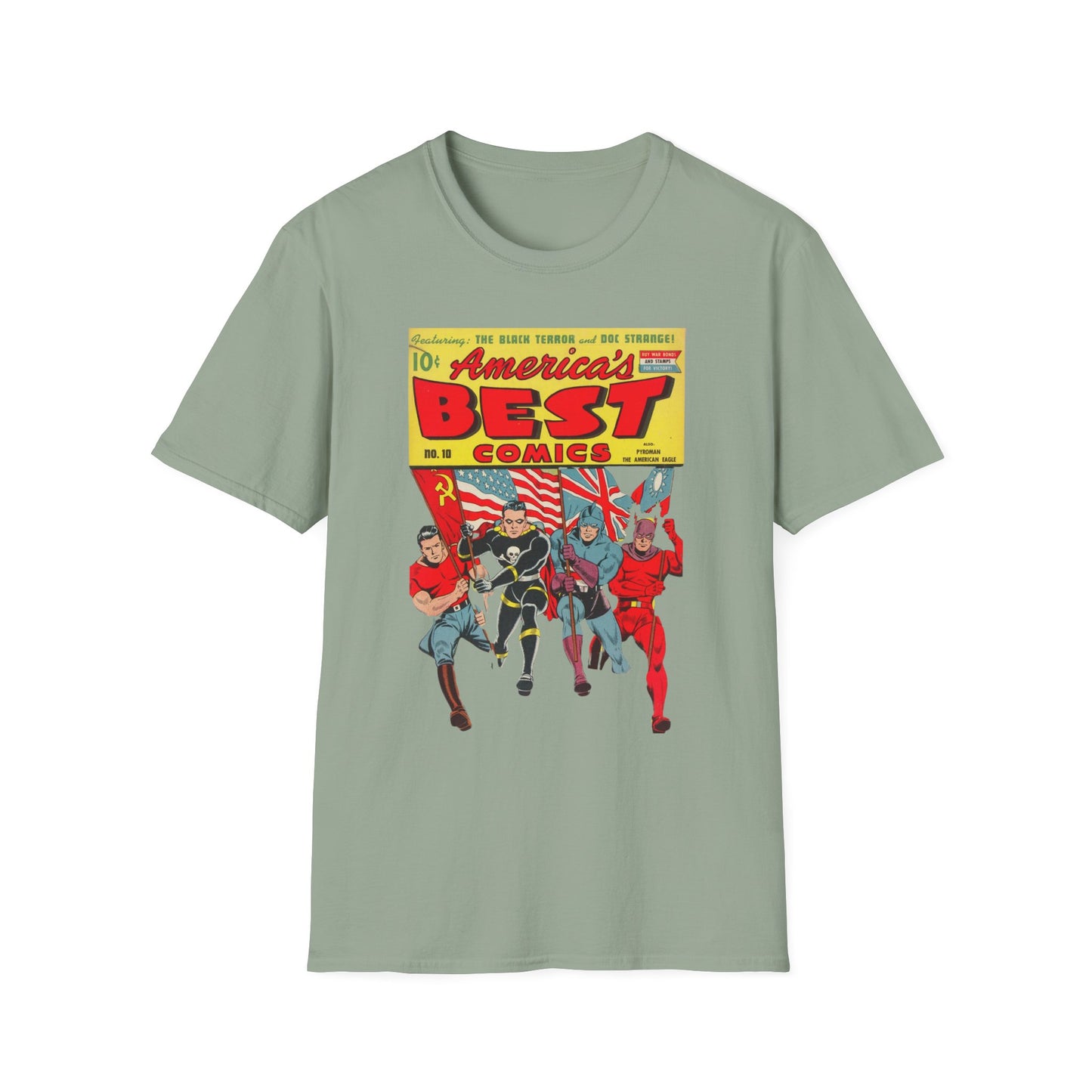 Retro America's Best Comic Book T-Shirt - Unisex Softstyle Tee for Comic Fans & Enthusiasts