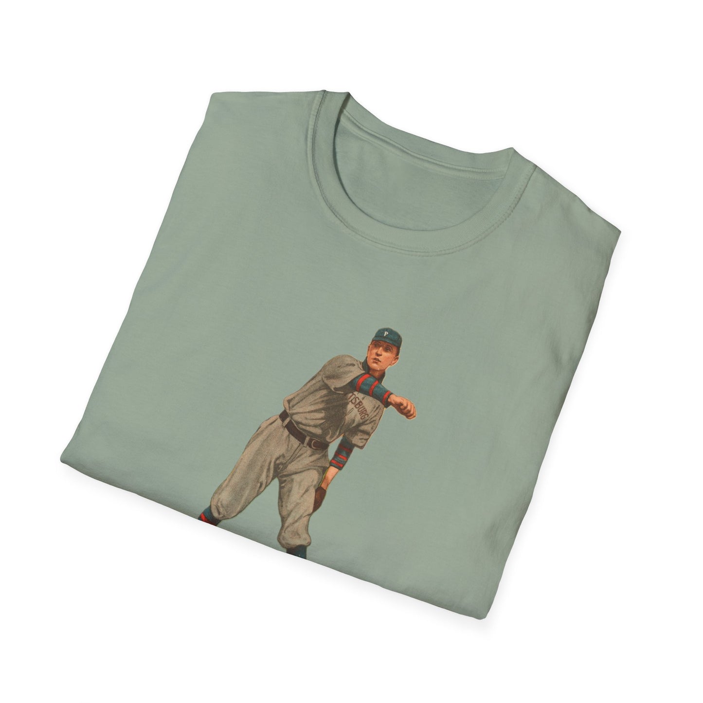 Retro Baseball Player Unisex Softstyle Tee