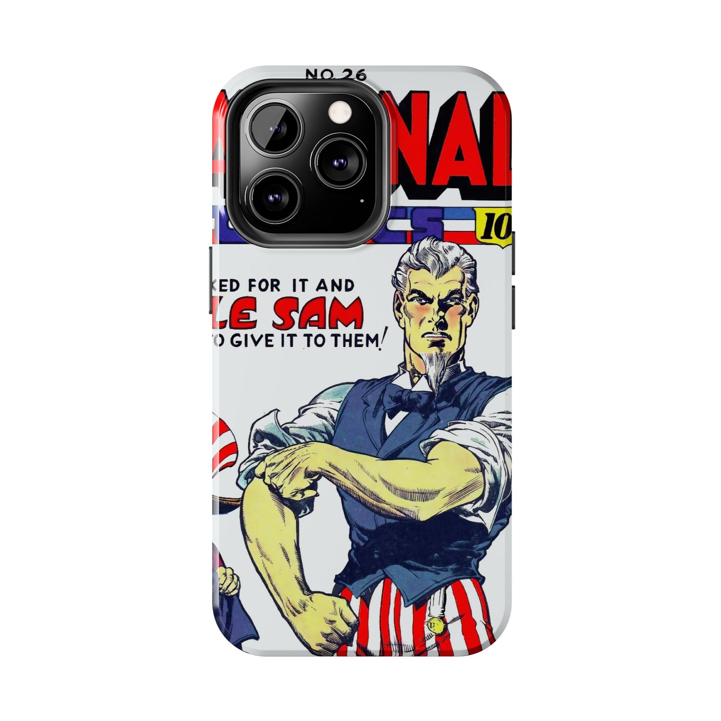 Vintage Comic Art Durable Phone Cases - Old School Male 