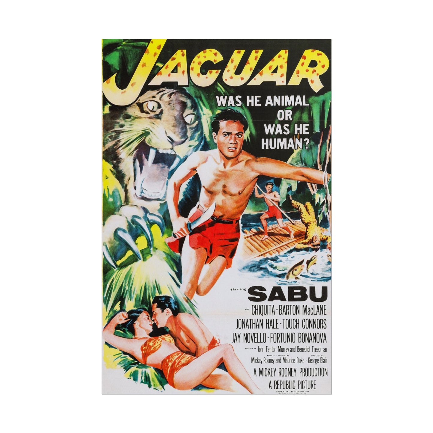 Movie Poster Rolled Poster - Retro Jaguar Sabu Film