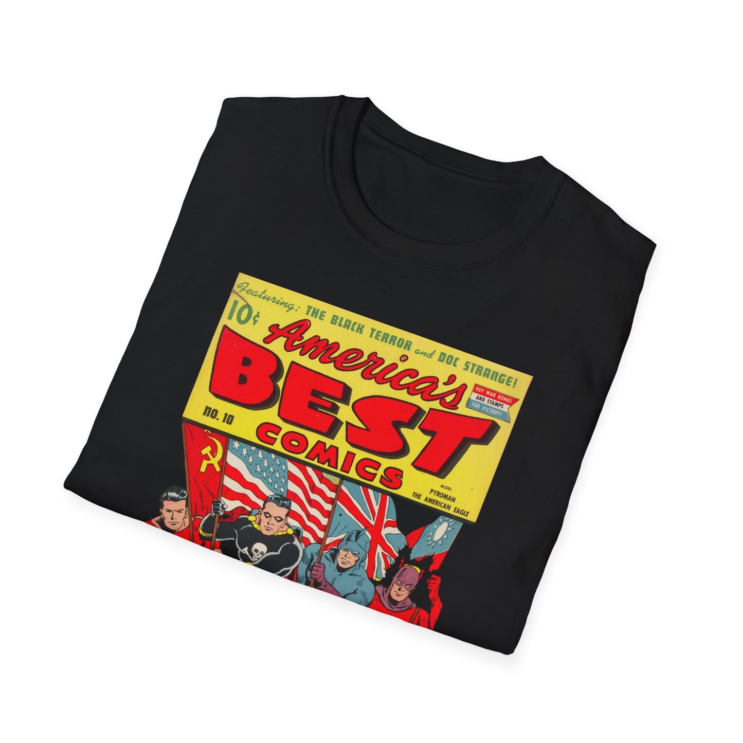 Retro America's Best Comic Book T-Shirt - Unisex Softstyle Tee for Comic Fans & Enthusiasts