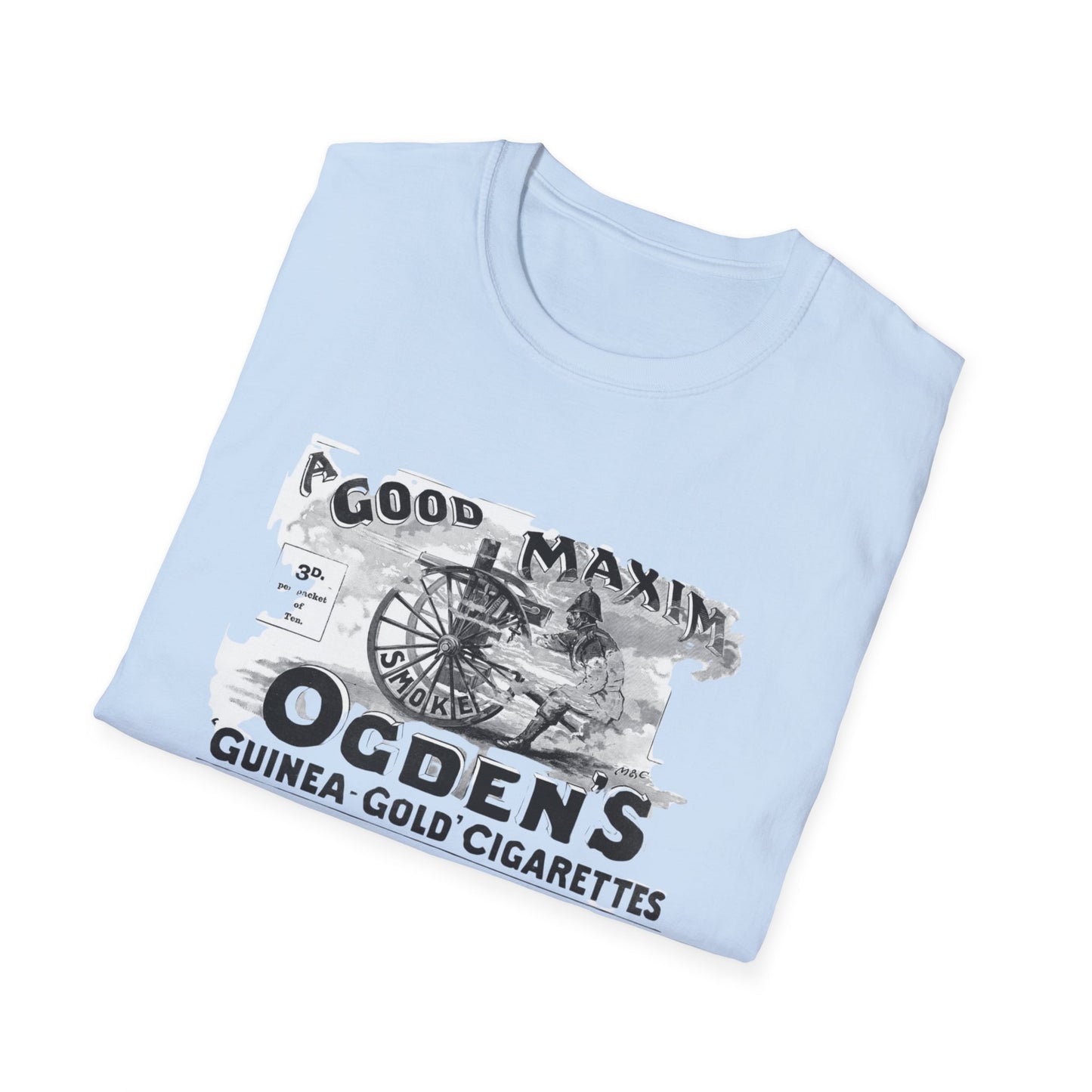 Retro Vintage Ogden's Cigarette Ad T-Shirt - 100% Cotton, Classic Fit, Perfect for Themed Events