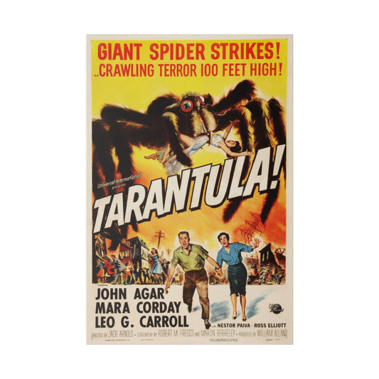 Tarantula Film Movie Poster, Matte Canvas, Stretched, 0 75", Wall Art Decor, Halloween Decor, Horror Movie Fan Gift, - Old School Male 