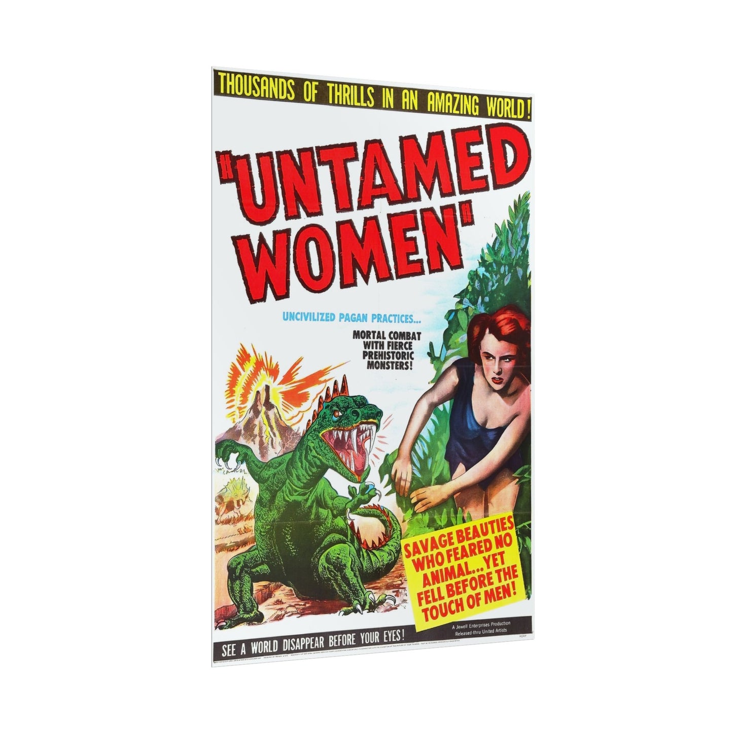 Untamed Women Comic Book Cover Retro Poster