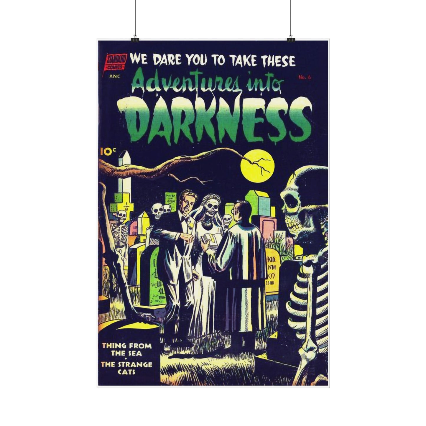 Retro Standard Comics Adventures in Darkness Comic Cover Poster