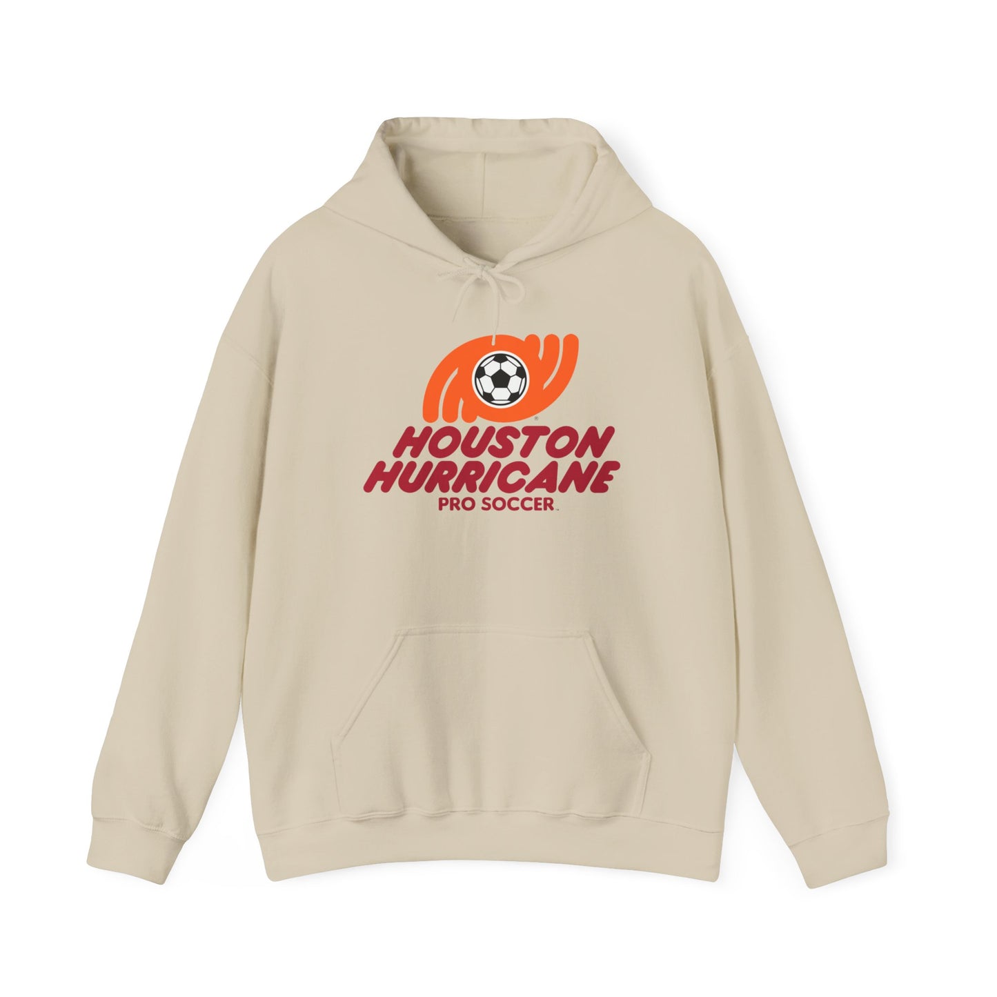 Houston Hurricane Soccer Hoodie - Unisex, Cozy Cotton-Poly Blend, Adjustable Hood, Pouch Pocket