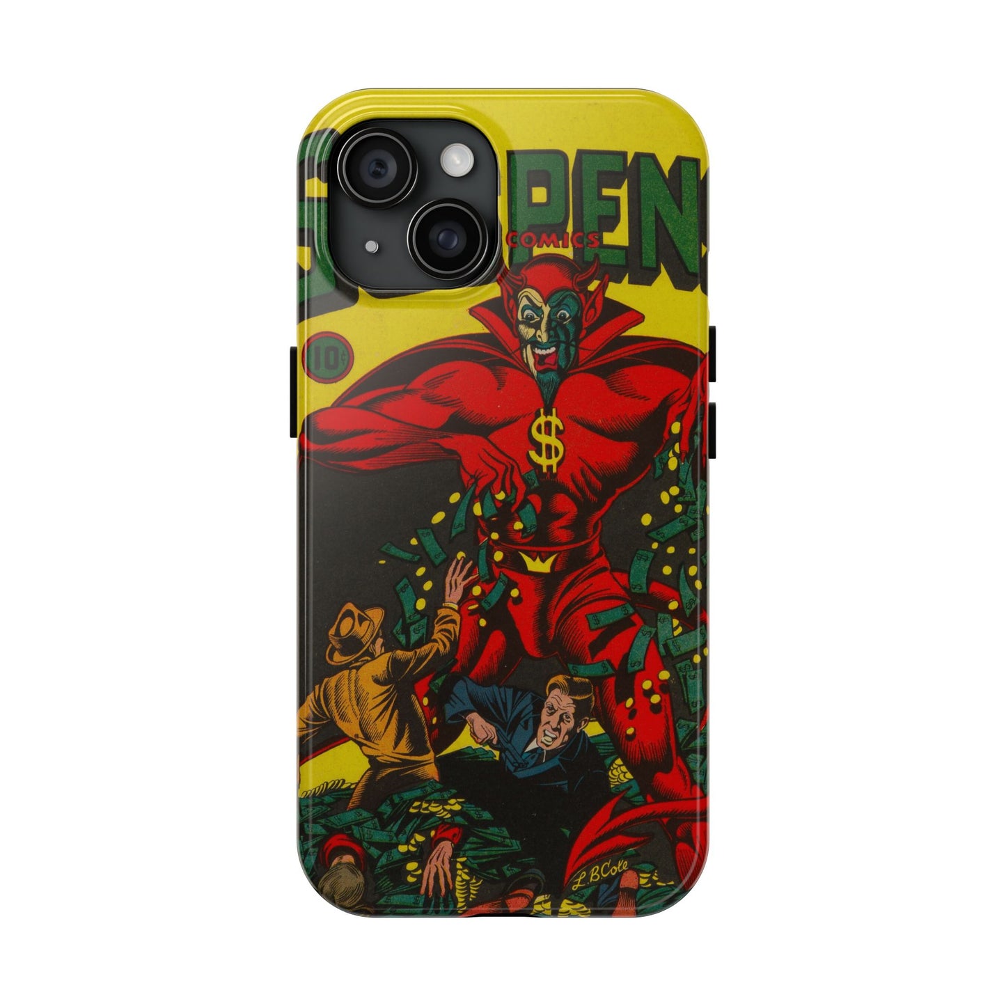 Retro Suspense Comics Phone Case for Tough Protection - Old School Male 