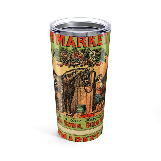 Retro Equestrian Art Tumbler 20oz - Old School Male 