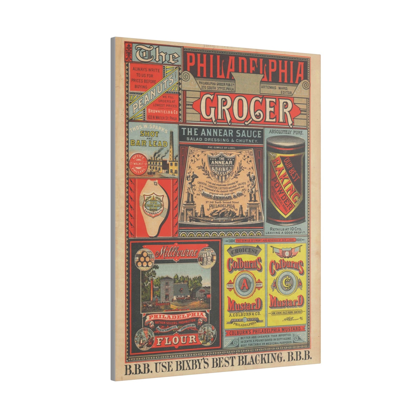 Vintage Grocery Store Canvas Art Print