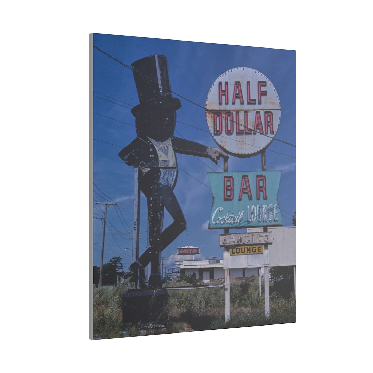 Retro Abandoned Half Dollar Bar Canvas Print