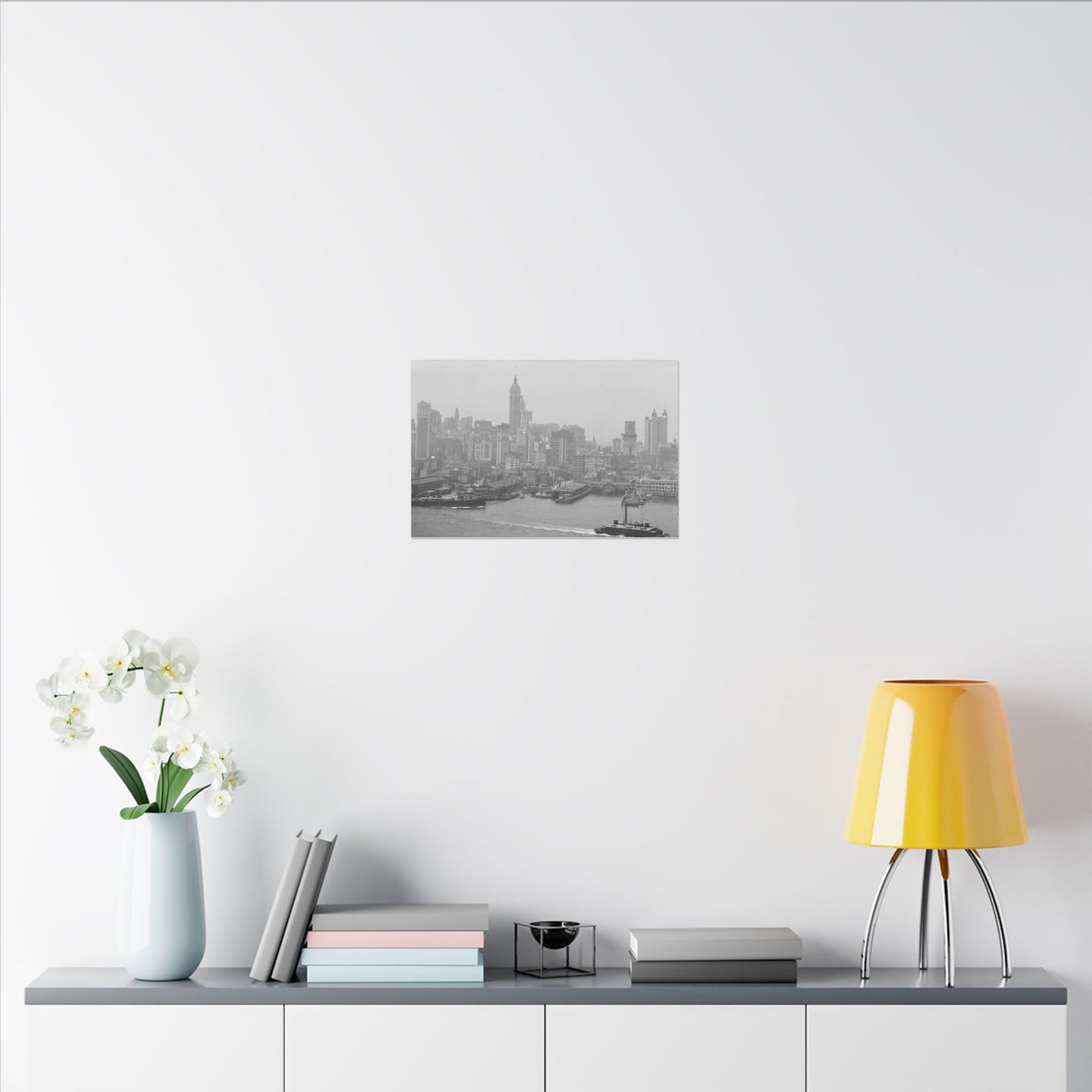 Vintage NYC Harbor Photo Canvas Print