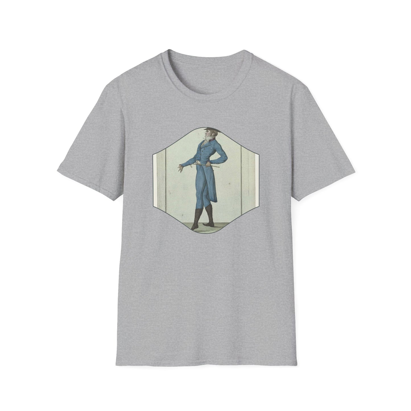 Victorian Elegance Unisex Softstyle T-Shirt - Old School Male 