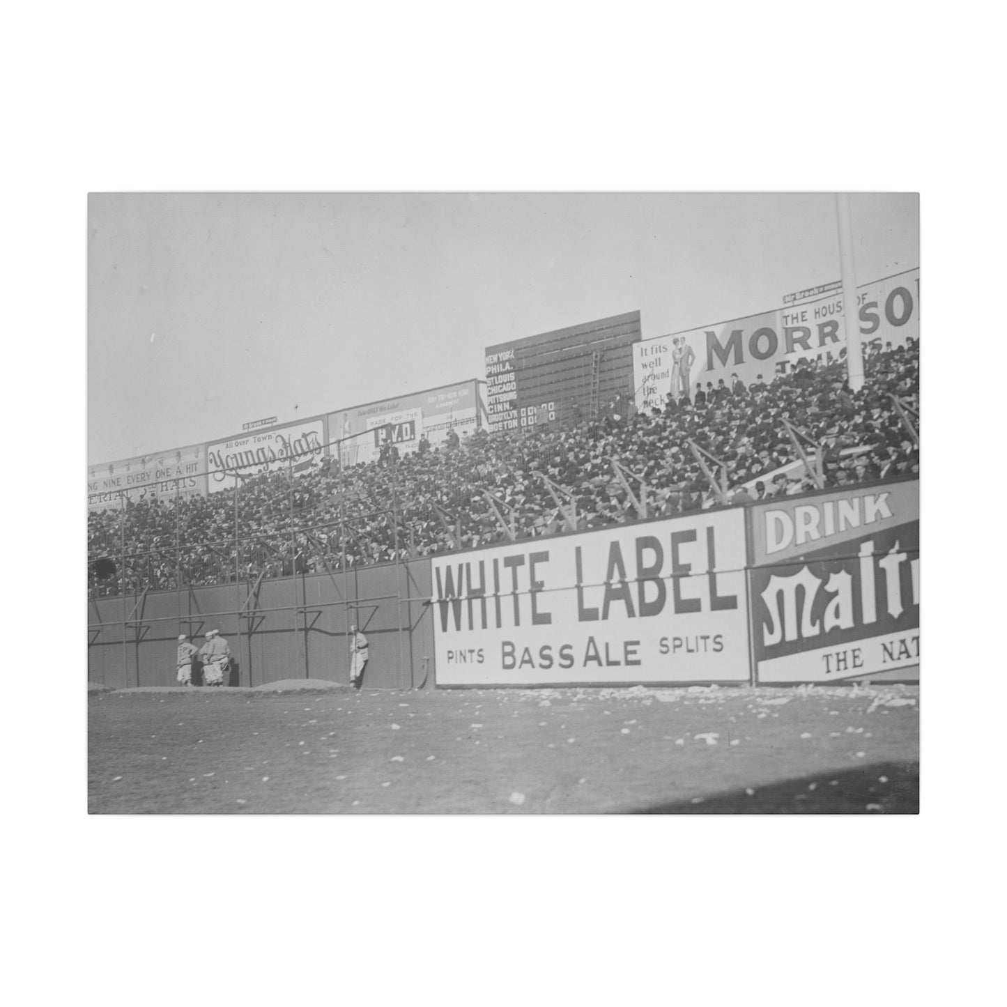 Vintage Bleachers at the Polo Grounds in NYC Canvas Print - Old School Male 