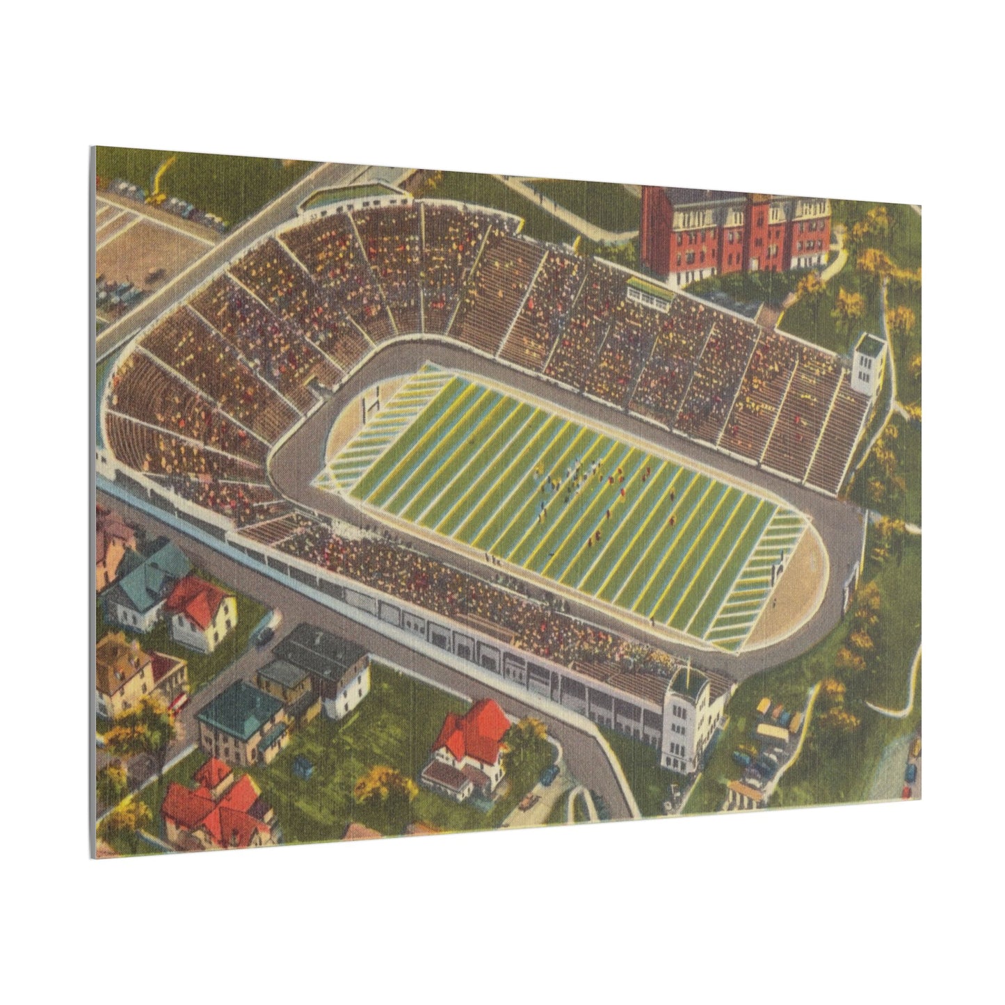 Aerial Canvas Art - West Virginia Mountaineer Football Stadium Print