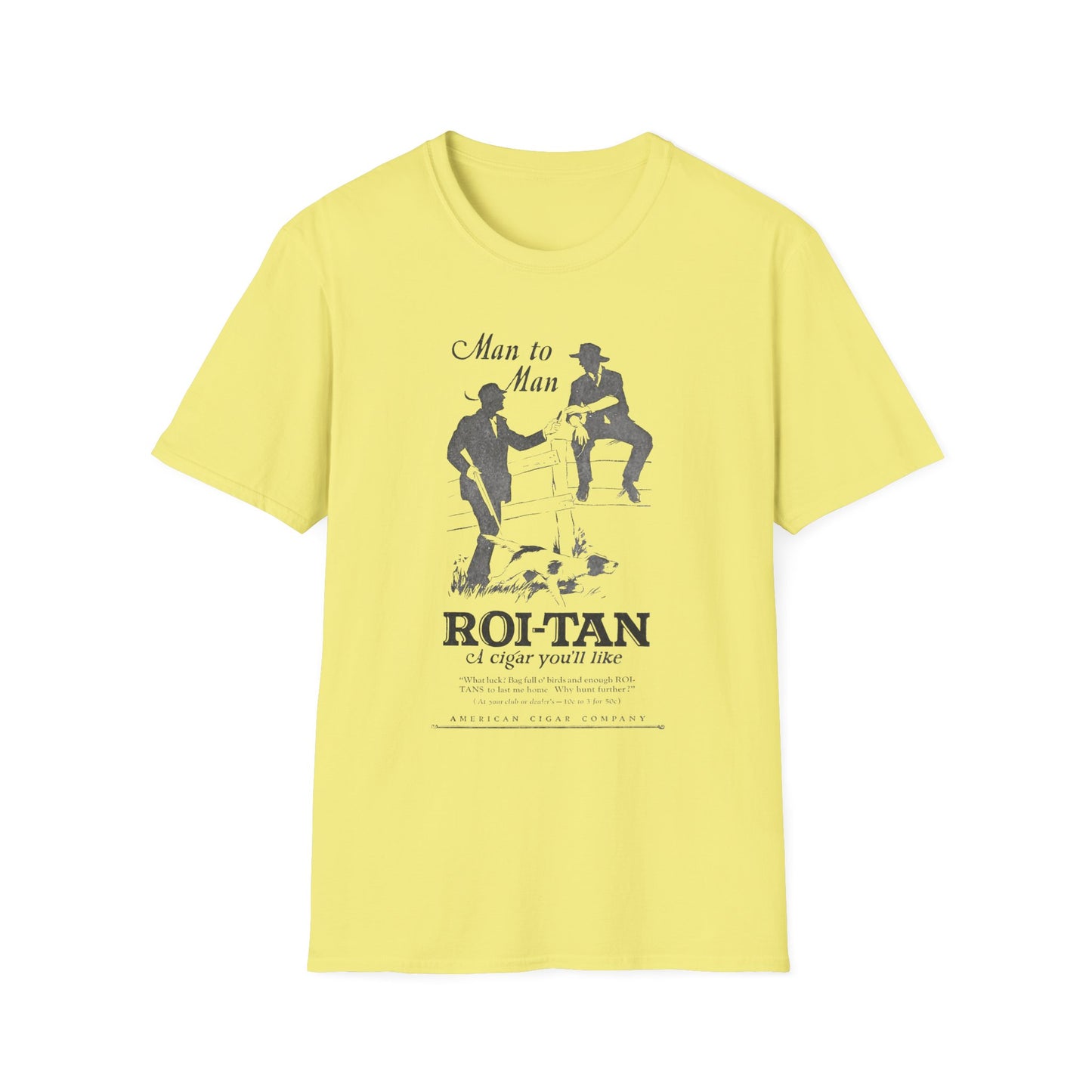 Vintage Roi Tan Cigar Ad T-Shirt - 100% Cotton, Classic Fit, Retro Style, Unisex