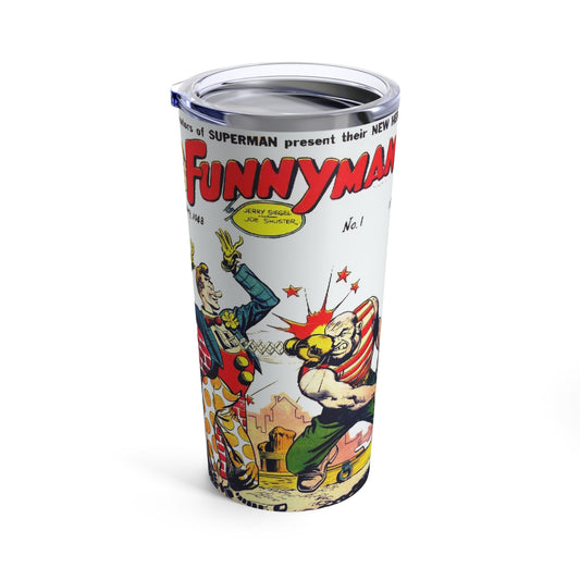 Retro Funnyman Comic Graphic Insulated Tumbler 20oz - Old School Male 