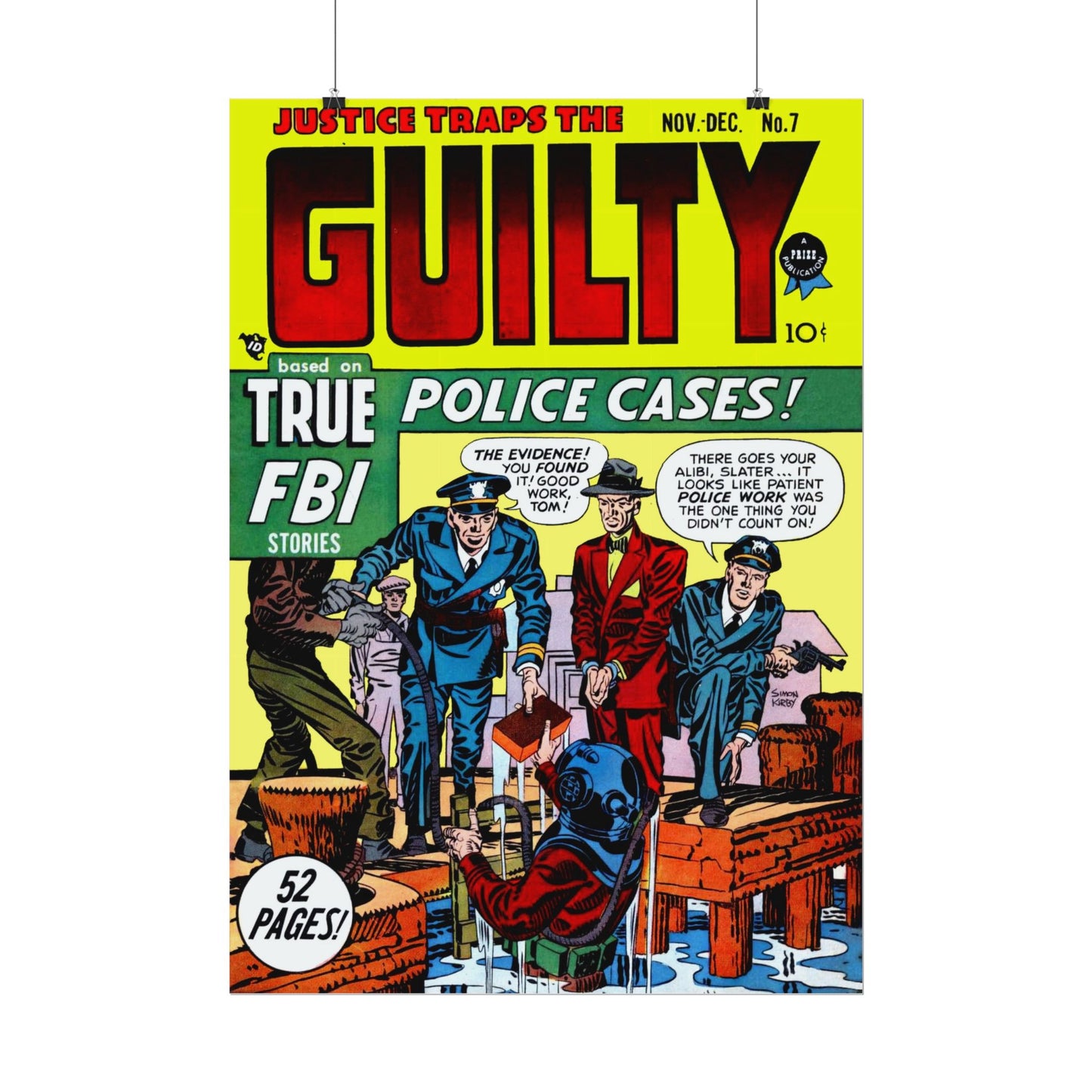 Retro Guilty Comic Book Cover poster