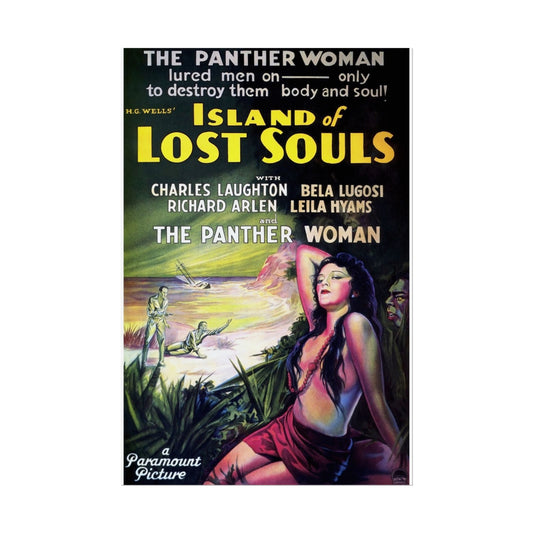 Vintage Island Of Lost Souls Movie Poster - Eerie Horror Art For Retro Home Décor