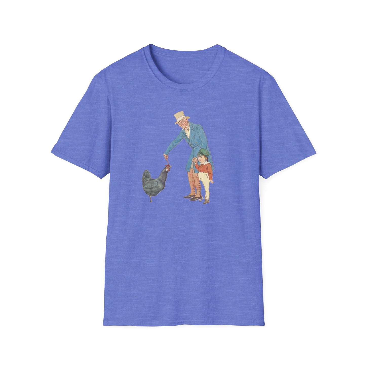 Nostalgic Grandfather-Granddaughter Chicken Feeding Tee