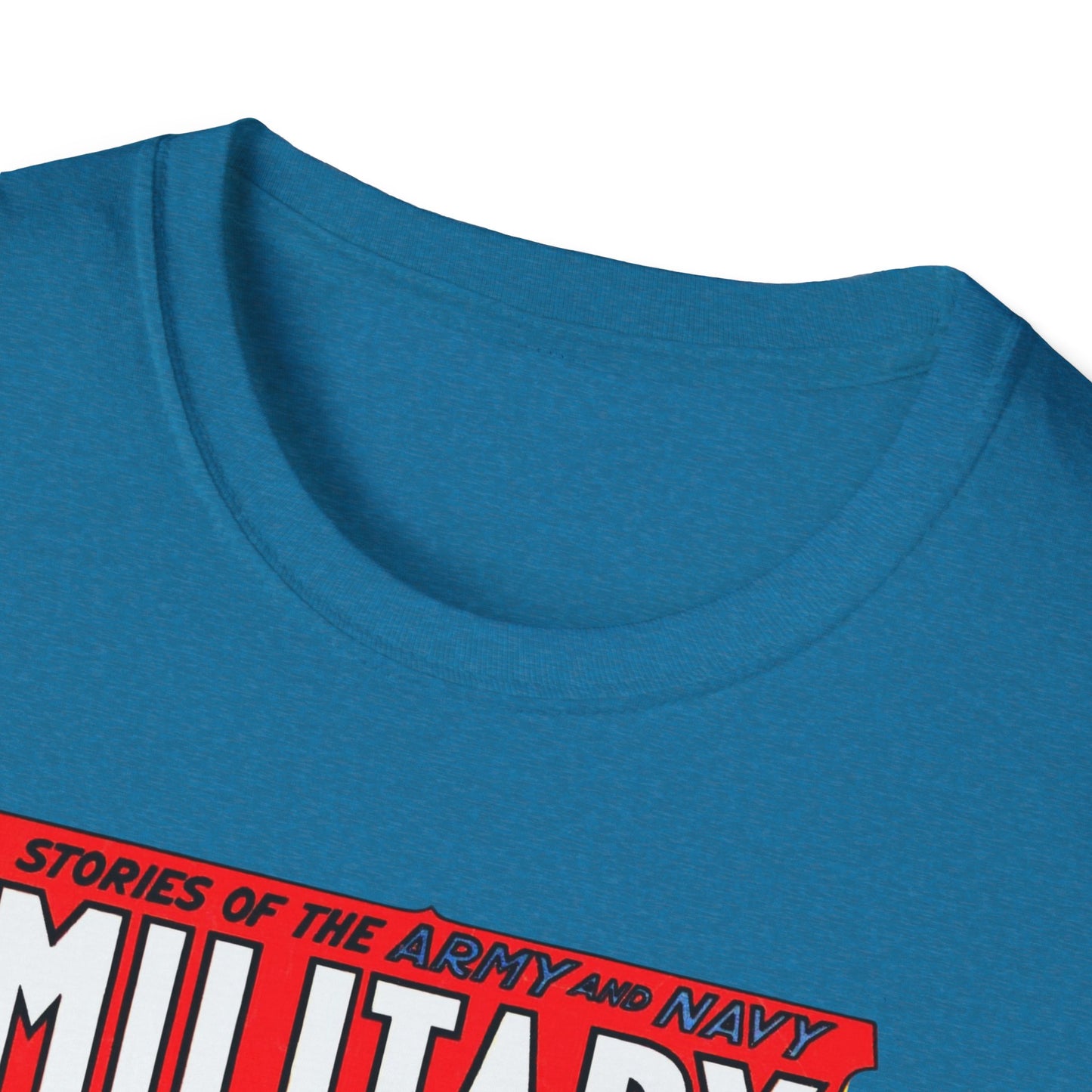 Vintage Military Comic Book Graphic Tee - 100% Cotton Retro T-Shirt for Comic Fans