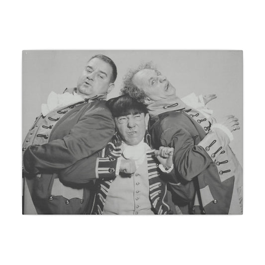 The Three Stooges Customizable Matte Canvas - Stretched and Ready to Hang (Various Sizes) - Old School Male 