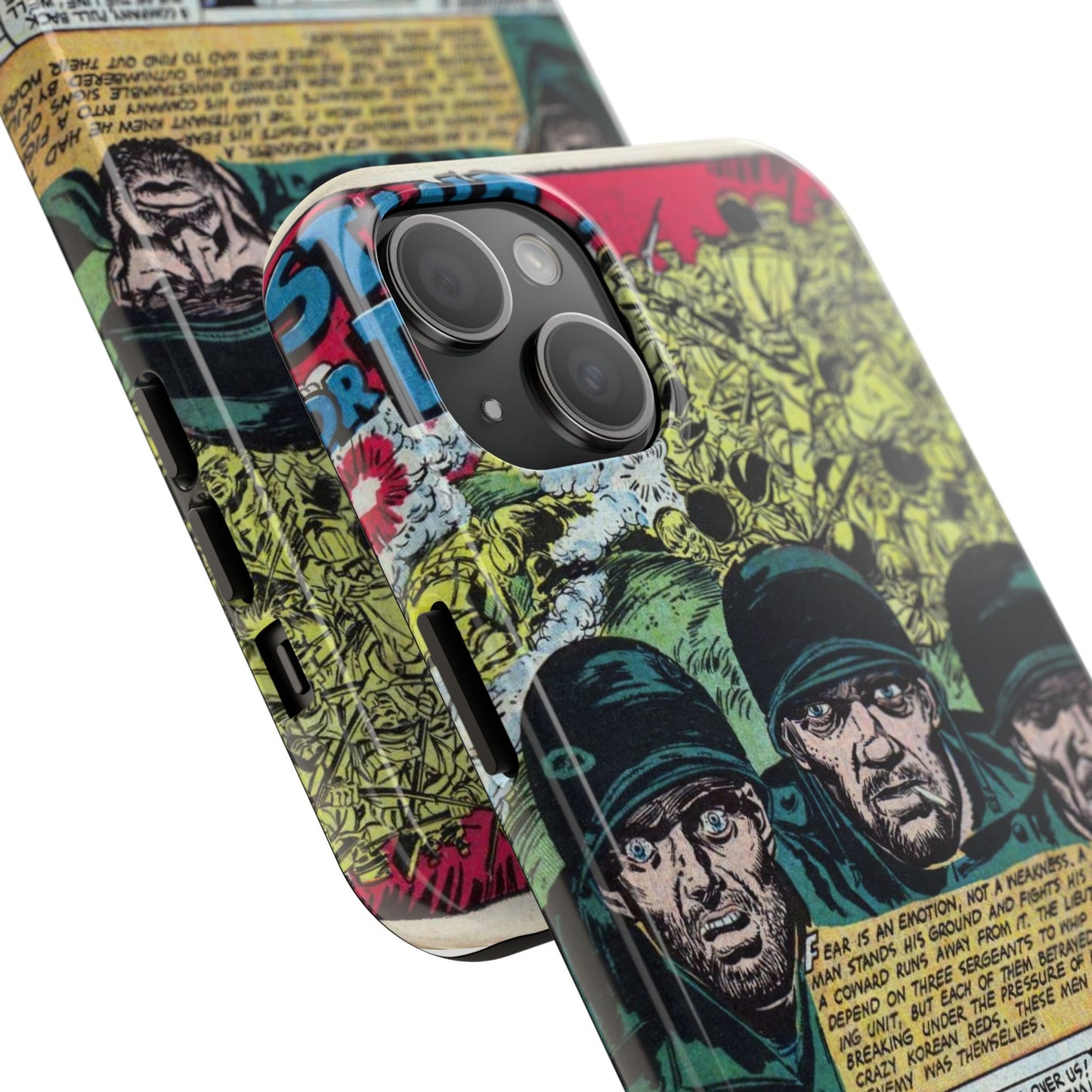 Vintage Military Comic-Inspired Phone Case