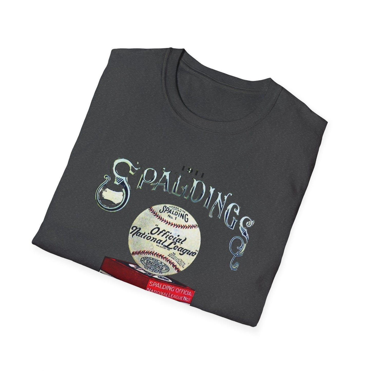 Vintage Distressed Spalding Official Baseball 1911 Unisex Softstyle T-Shirt for Fans