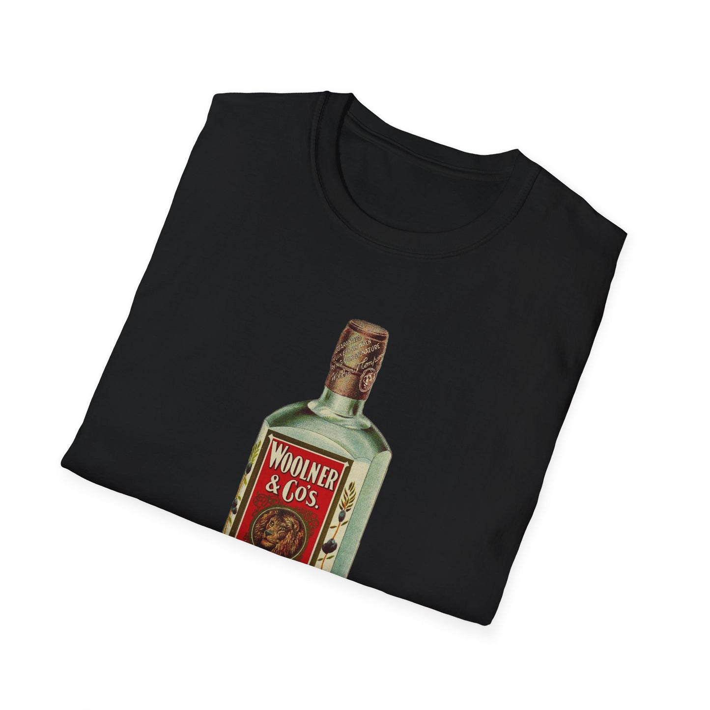 Retro Dry Gin Bottle Graphic Tee - Old School Male 