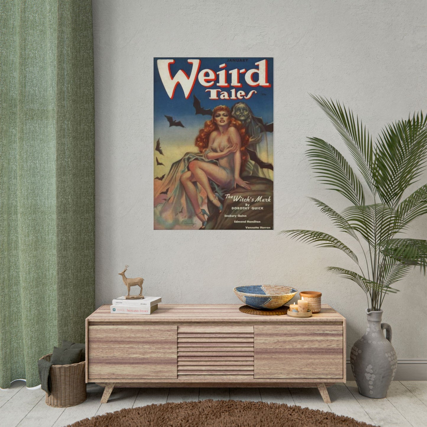 Retro Weird Tales Rolled Poster