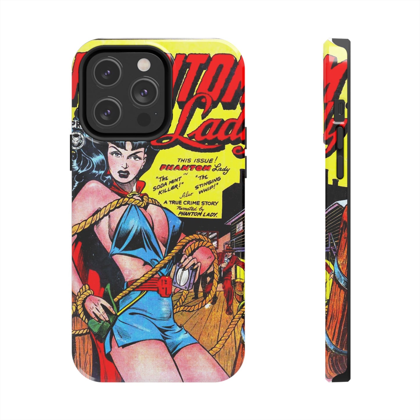 Vintage Phantom Lady Comic Book Phone Cover - Old School Male 