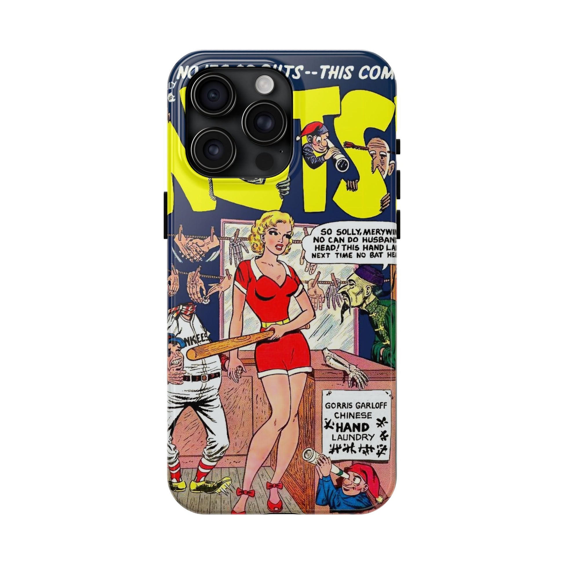 Vintage Comic Book Inspired Tough Phone Cases - Old School Male 