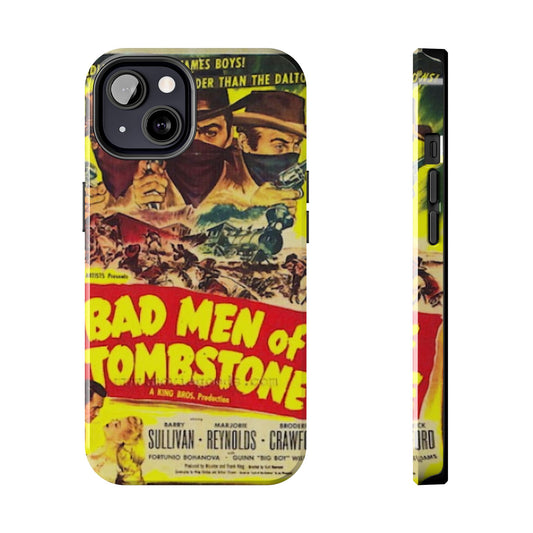 Vintage Tombstone Outlaws Film Poster Phone Case - Old School Male 