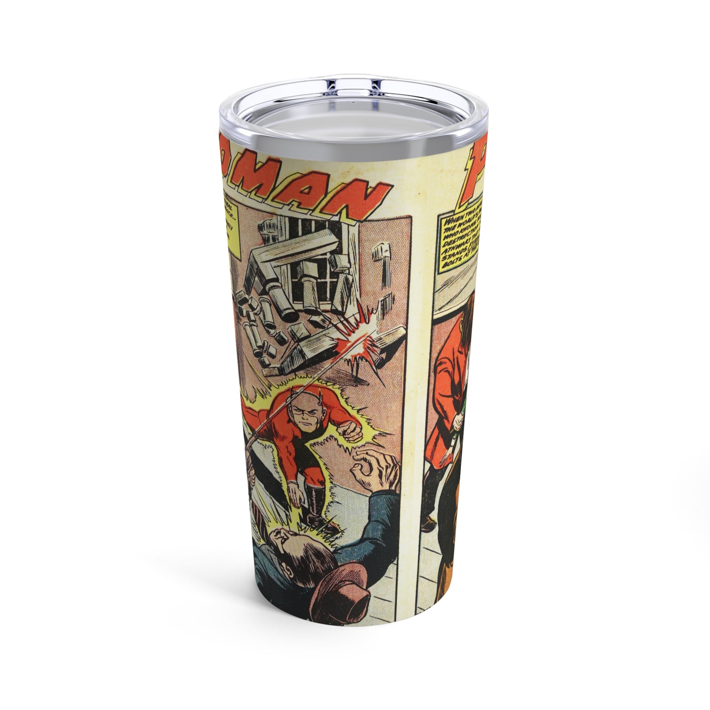 20oz Retro Pyroman Comic Tumbler for Everyday Hydration