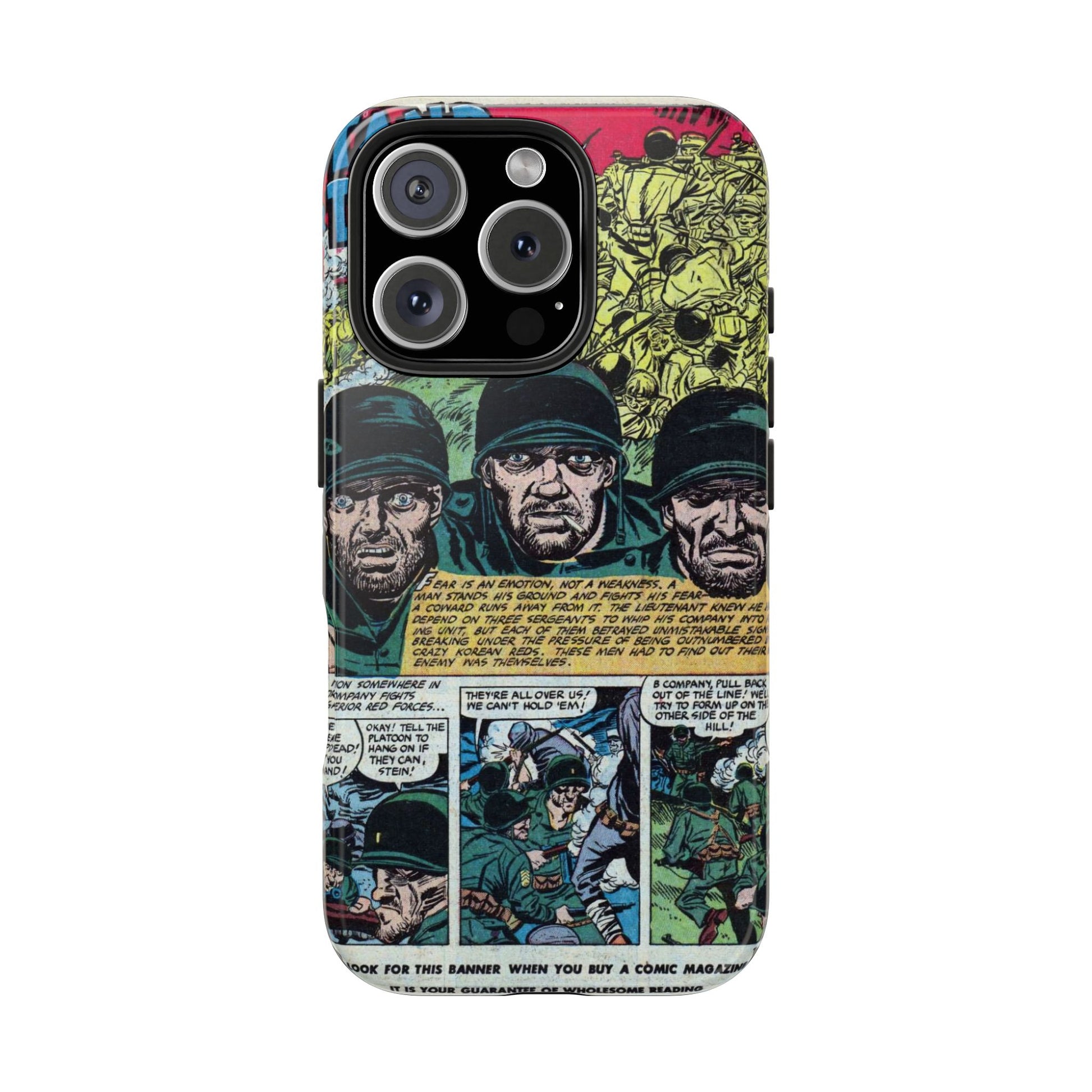 Vintage Military Comic-Inspired Phone Case - Old School Male 