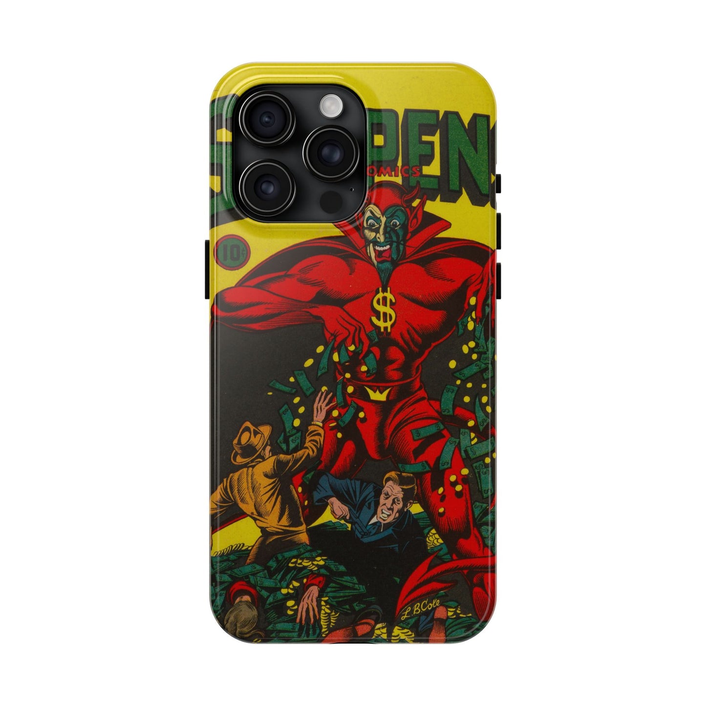 Retro Suspense Comics Phone Case for Tough Protection - Old School Male 