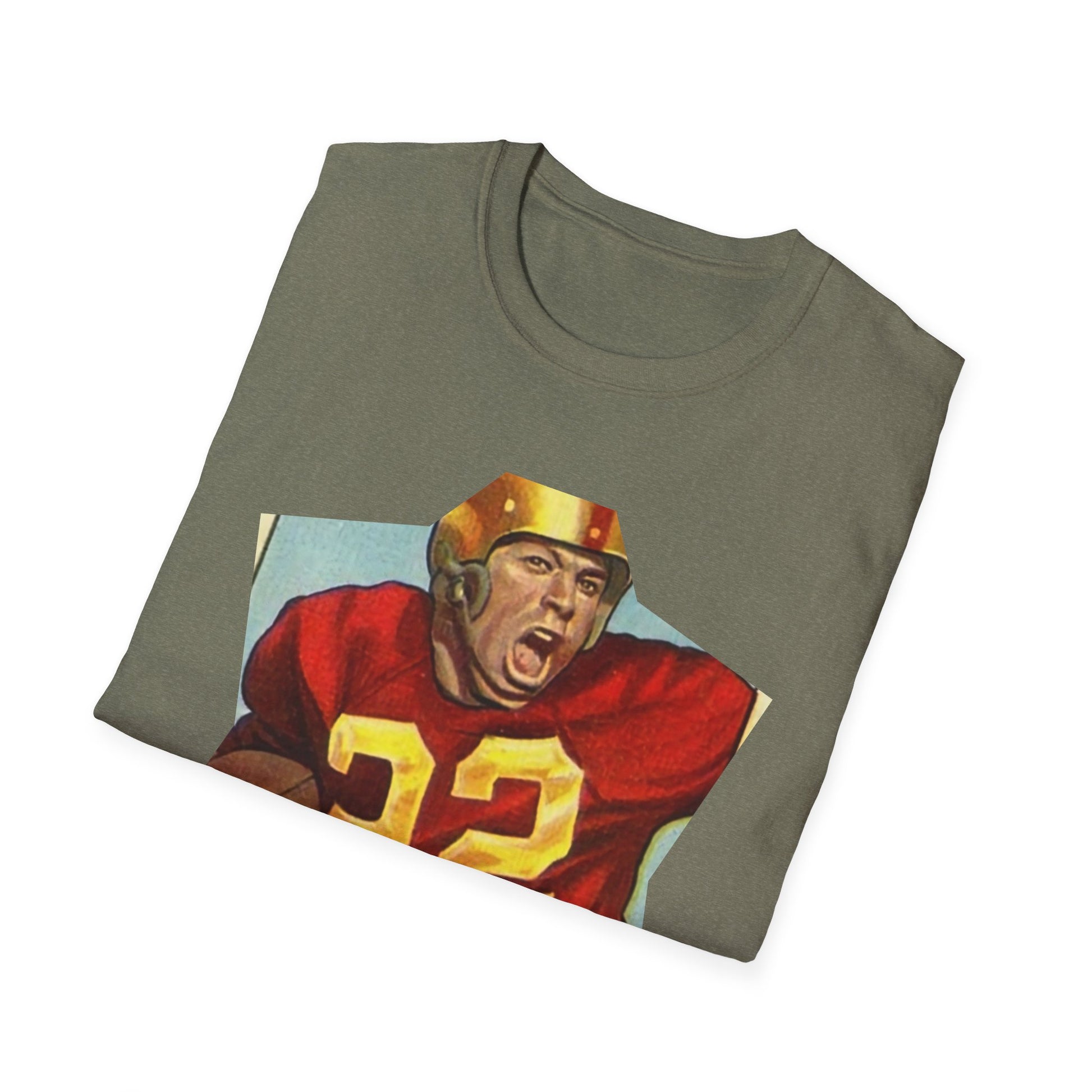 Retro Charlie Justice Football Legend Unisex Softstyle Tee - Old School Male 