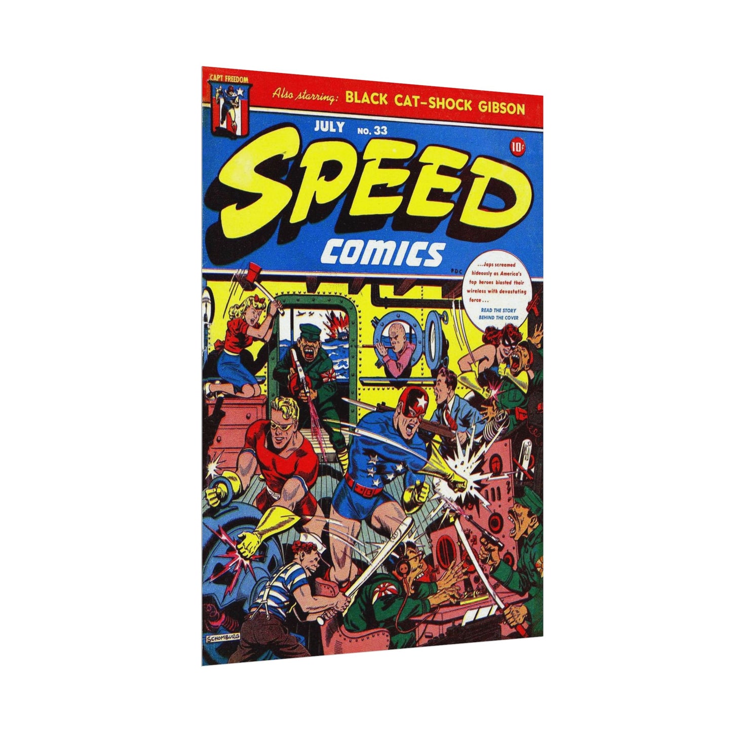 Retro Speed Comics Rolled Poster Rolled Posters - Old School Male 