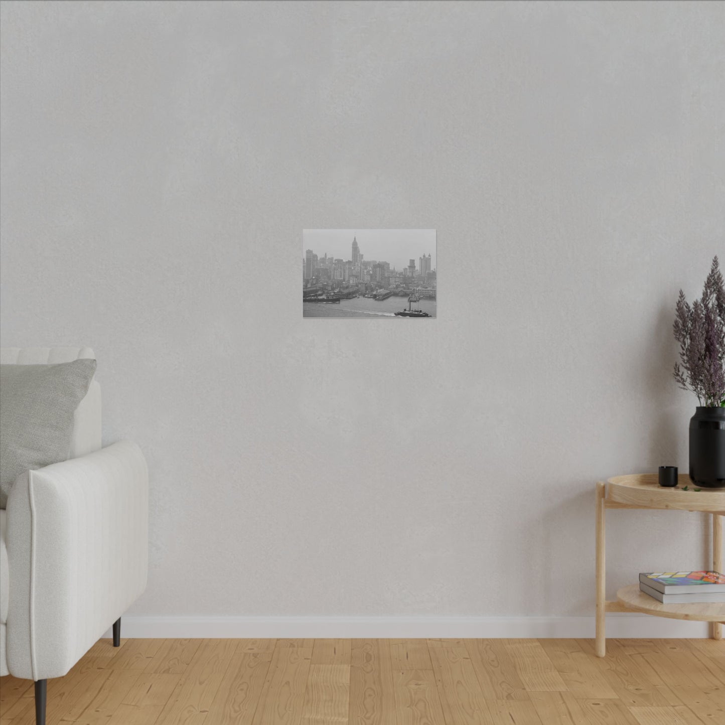 Vintage NYC Harbor Photo Canvas Print