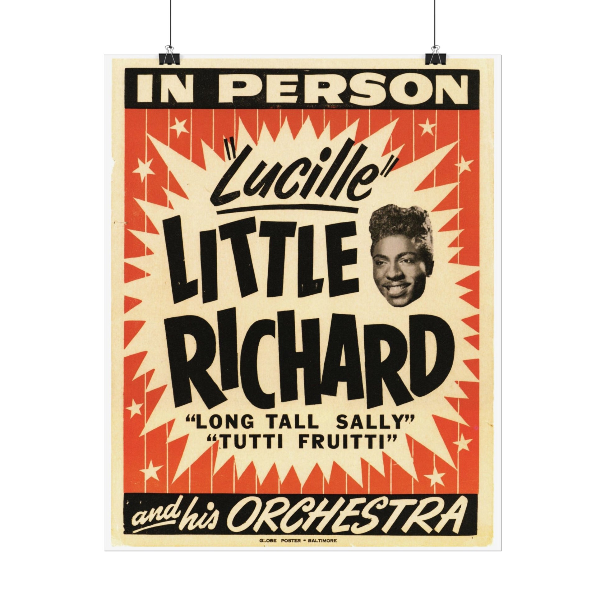 Retro Little Richard Concert Poster Poster Print - Old School Male 