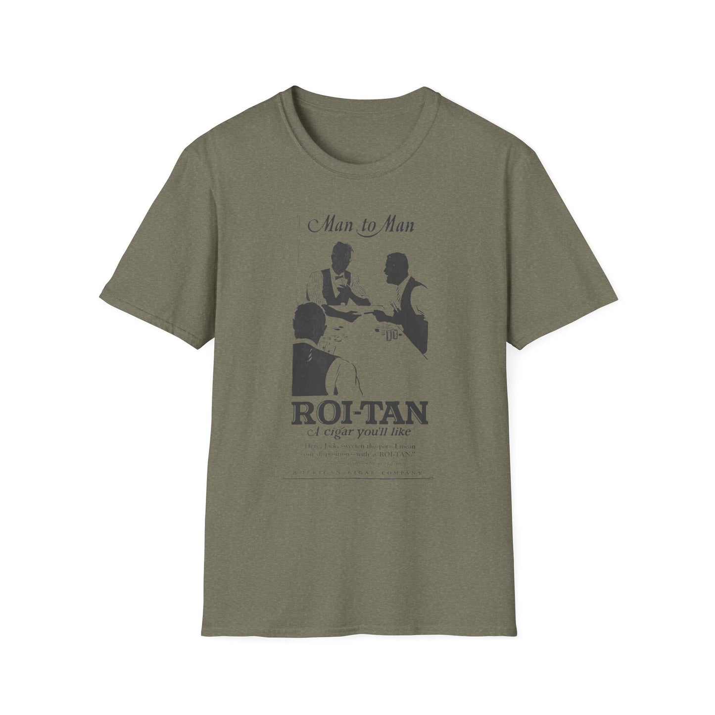 Light Up Your Style: Vintage Roi-Tan Cigar T-Shirt For Laid-Back Loungers!